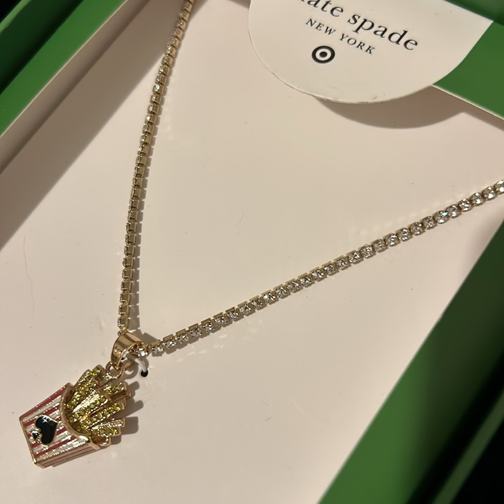 Kate Spade x Target Necklace French Fry Pendant NEW! - Picture 9 of 12